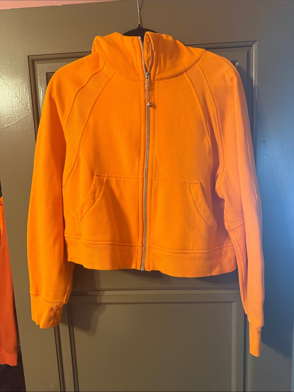 lululemon athletica Orange oversize scuba fall zip